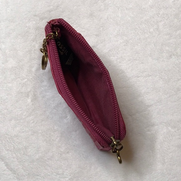 Fossil Pink Leather key/ cardholder pouch - Picture 8 of 8